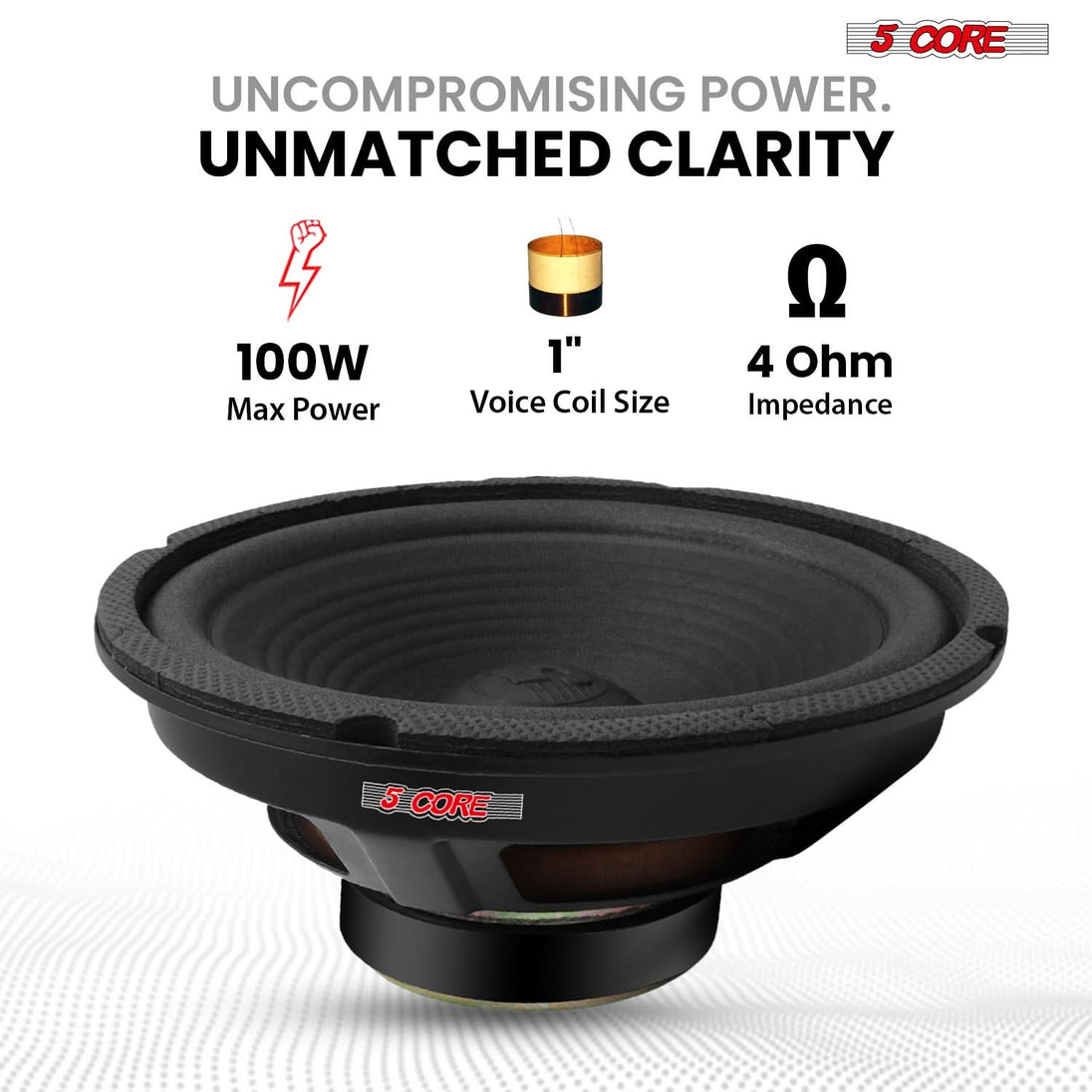 5 Core 8 Inch Guitar Amp Woofer Replacement Speaker 100W 4 Ohm for Electric Guitar Cabinets