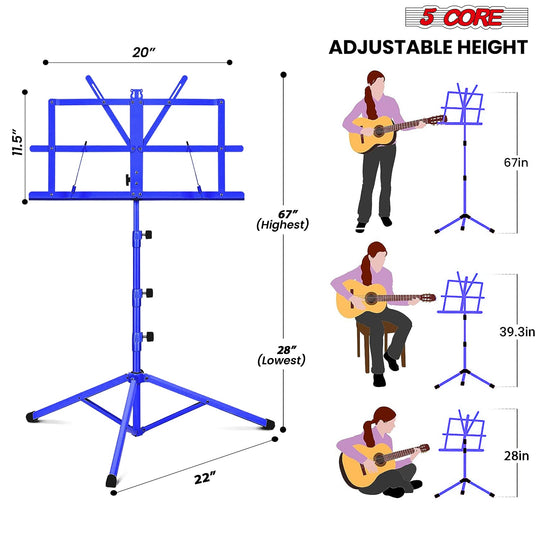 3-level height adjustable stand with sturdy construction, customizable height settings, and portable design for easy use