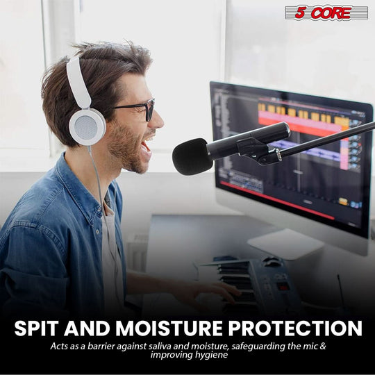 5Core foam microphone cover for handheld mic, windproof soft foam windscreen