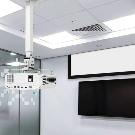 5Core white projector mount ceiling wall universal holder with adjustable low profile and 40lb capacity