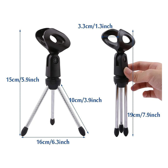 Adjustable Tripod Mic Stand for Desktop Use by 5 Core