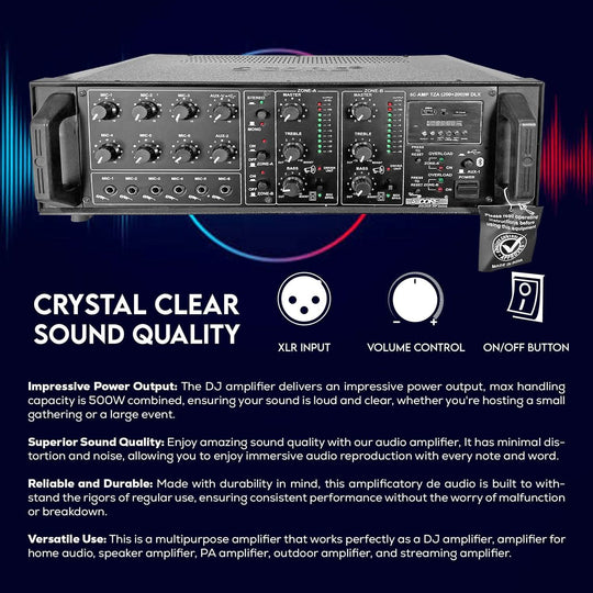 5Core 4000W industrial PA system, outdoor and indoor use, includes 32 wall speakers for effective paging