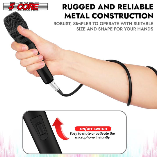 5Core vocal microphone for DJs, karaoke lovers, and musicians