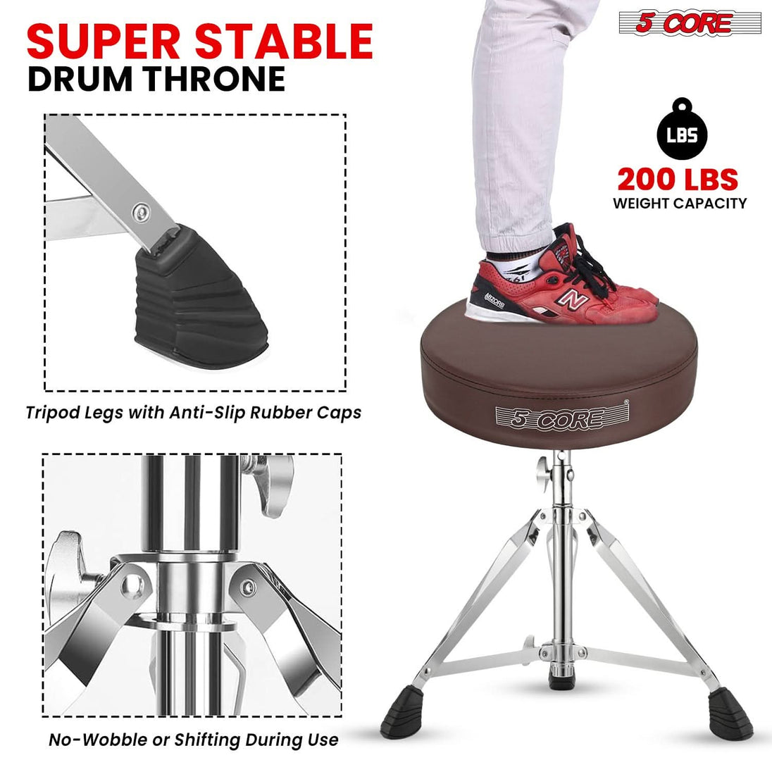 Durable throne chair featuring a broad cushioned surface, heavy-duty frame, and customizable height.