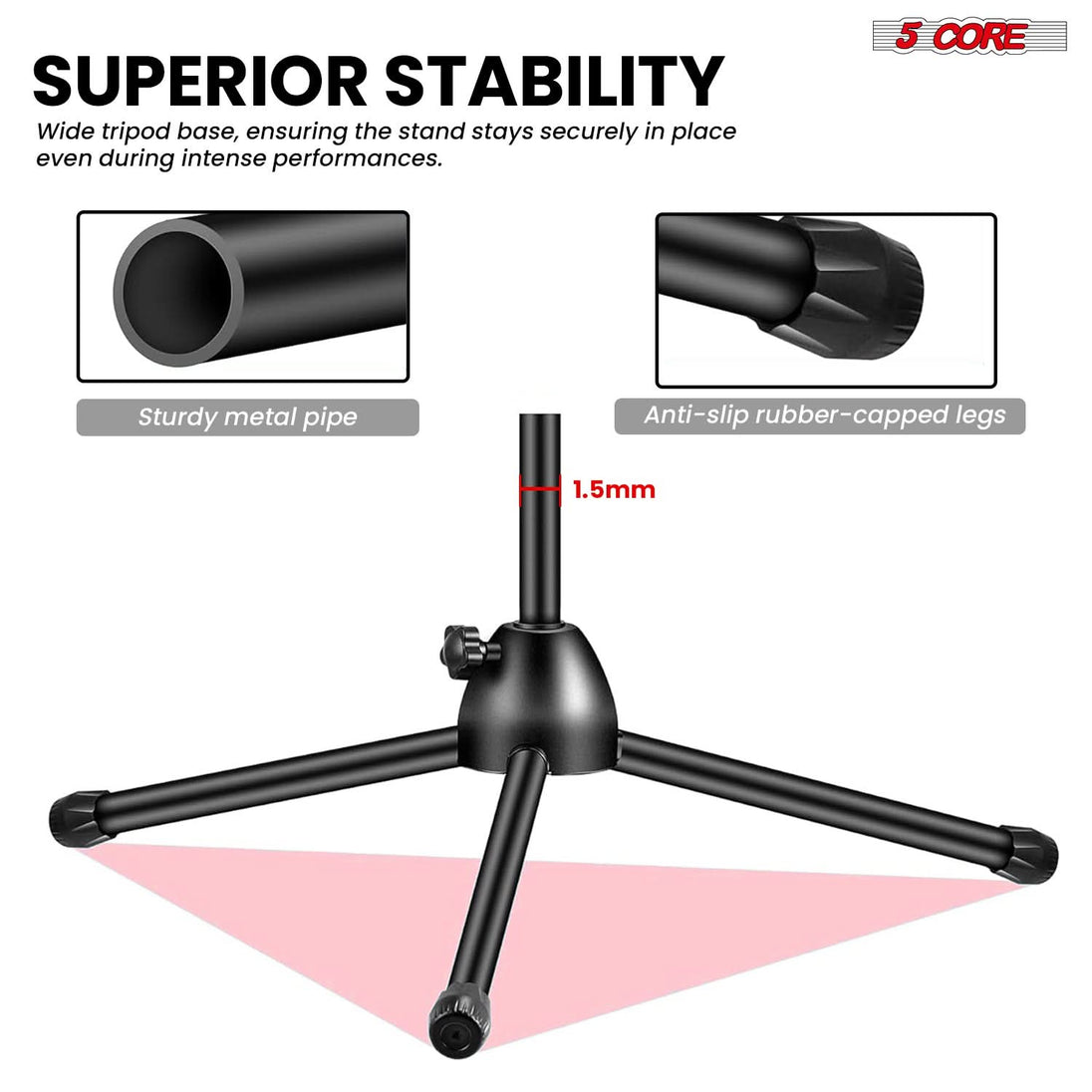 Four-piece adjustable mic stand set for studio and stage