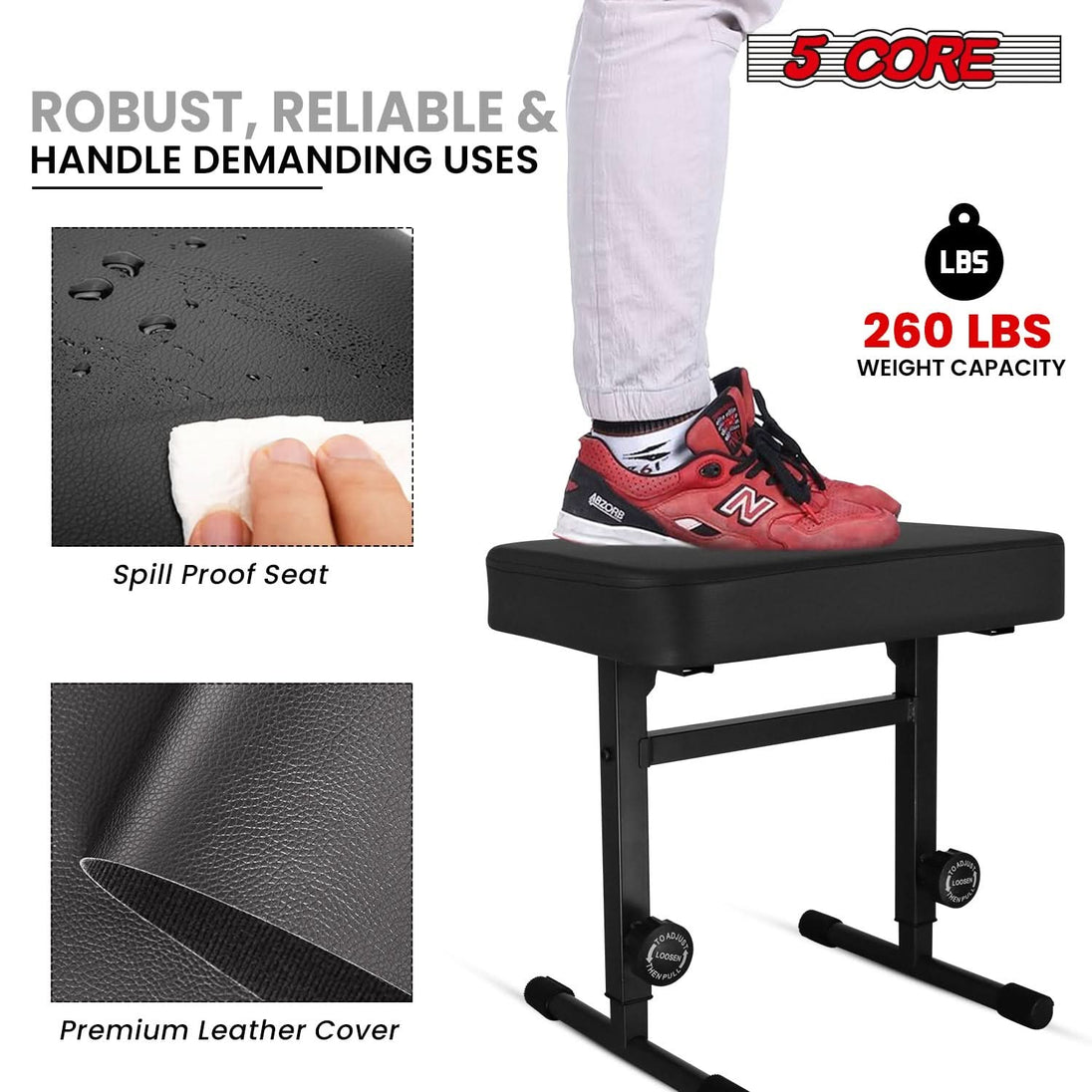 Sturdy, heavy-duty keyboard chair designed for optimal support and durability during extended practice sessions