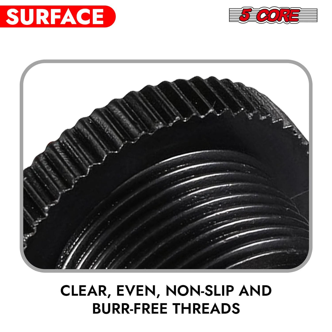 5Core 5/8 male to 3/8 female screw thread mic stand adapter
