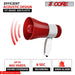 Mini megaphone with siren and loudspeaker for clear announcements.