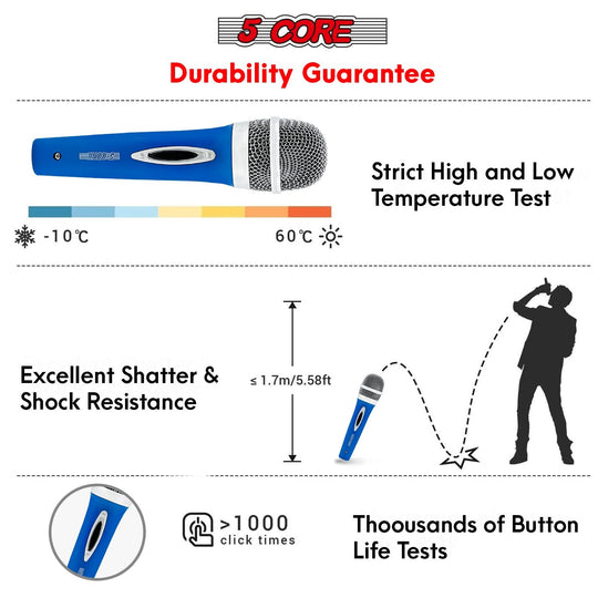 5 Core Handheld Microfono: Professional XLR dynamic mic for singers and vocalists.