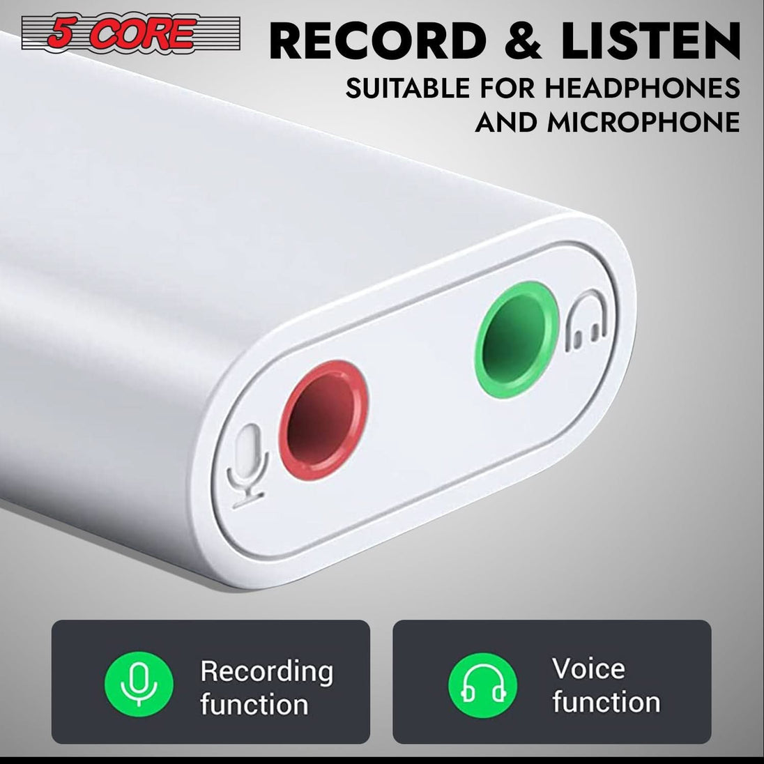 5Core 3.5mm clip-on professional lavalier mic, omnidirectional lapel microphone