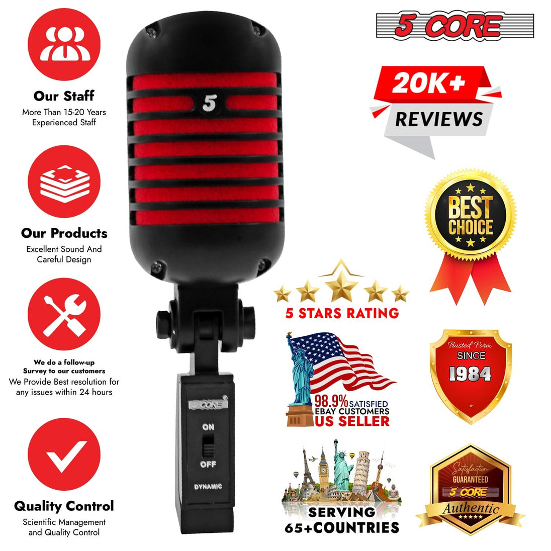 Microphone with XLR connectivity for professional audio quality, ideal for studio recording and live performances