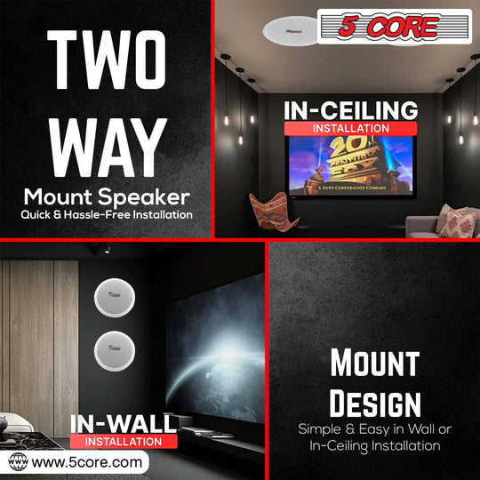 Home Audio Ceiling Speaker with Tweeter 6.5 inch