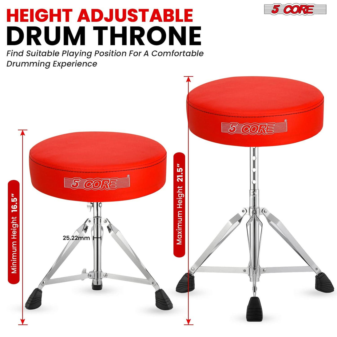 Reliable throne chair with a secure height lock, well-padded seat, and sturdy legs for balance.