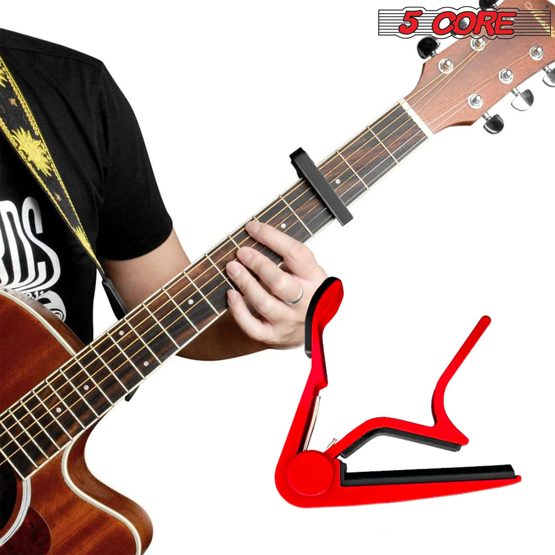 5Core Capo Acoustic Electric Guitar 6 String Kapo Clip For Banjo Mandolin Ukulele