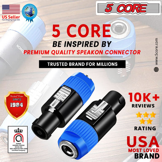 Reliable 5Core male Speakon adapter for superior audio quality