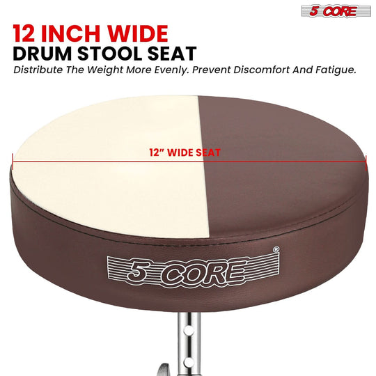 Reliable drum stool featuring a strong frame, soft padding, and customizable height settings.