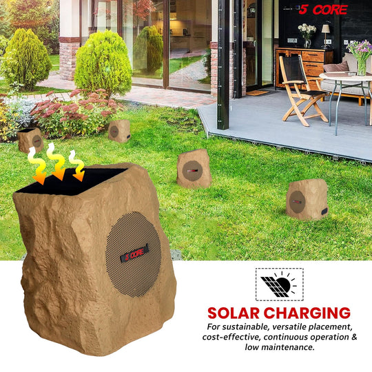 Solar charging enabled outdoor wireless speaker