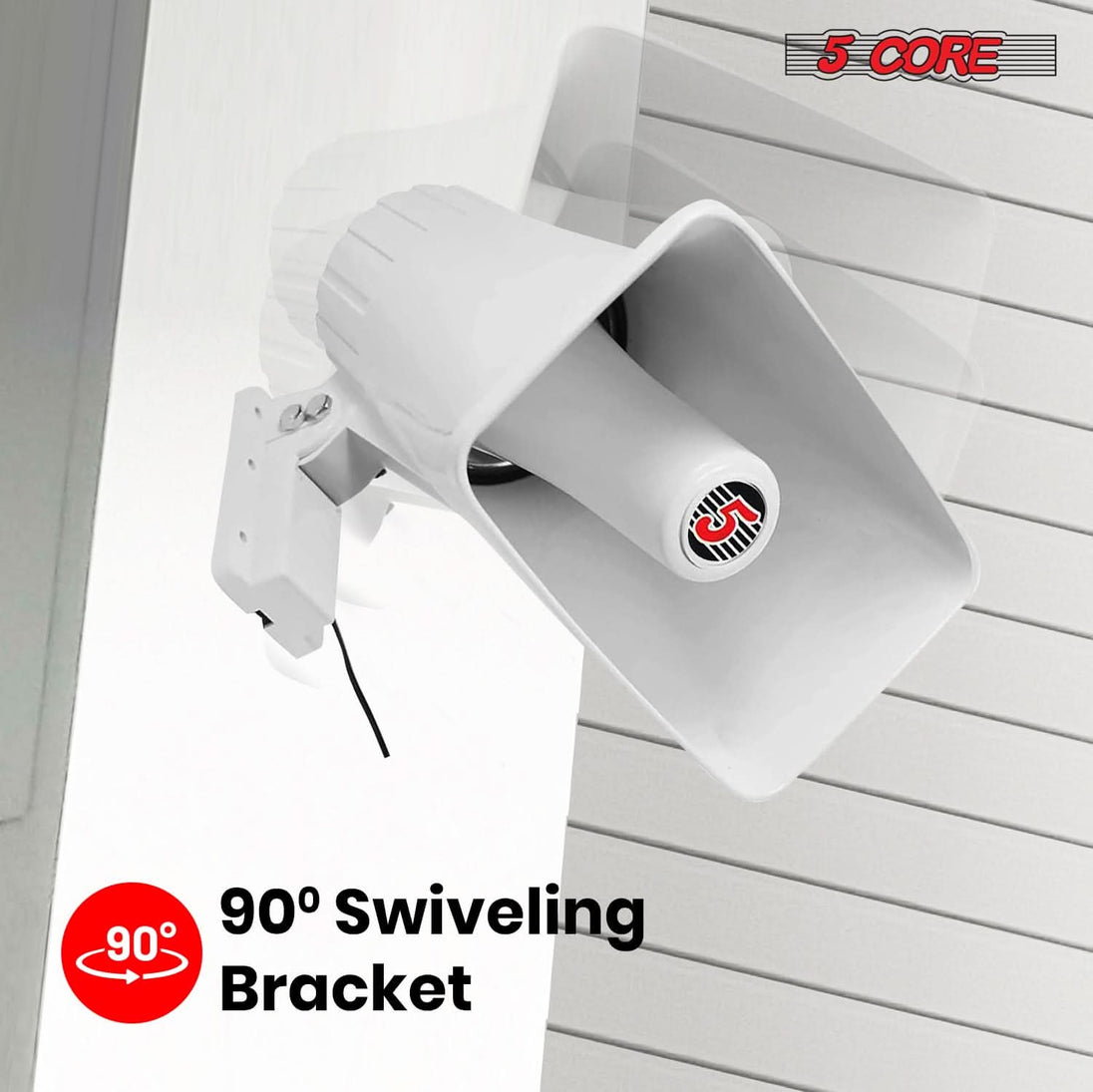 5 Core PA Horn Speaker 4Pcs 8 Inch 65W Loud Audio Outdoor Speakers System 8Ohm Reflex Megaphone