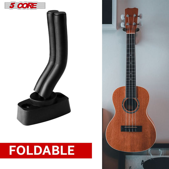 5 Core Guitar Wall Mount Hangers - Soft Padding Display Hook with Screws for All Guitars