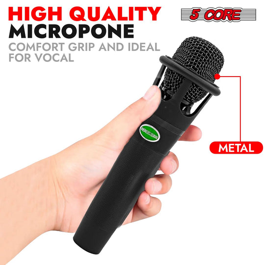 Handheld XLR mic ideal for DJs, singers, and presenters