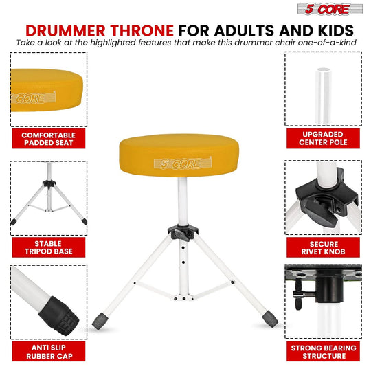Drum stool with high weight capacity, designed for durability and reliable support for all users