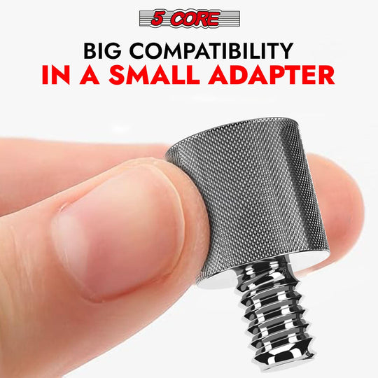 5Core 12-piece mic stand adapter, 5/8" female to 1/4" male for microphone and stand threading conversion