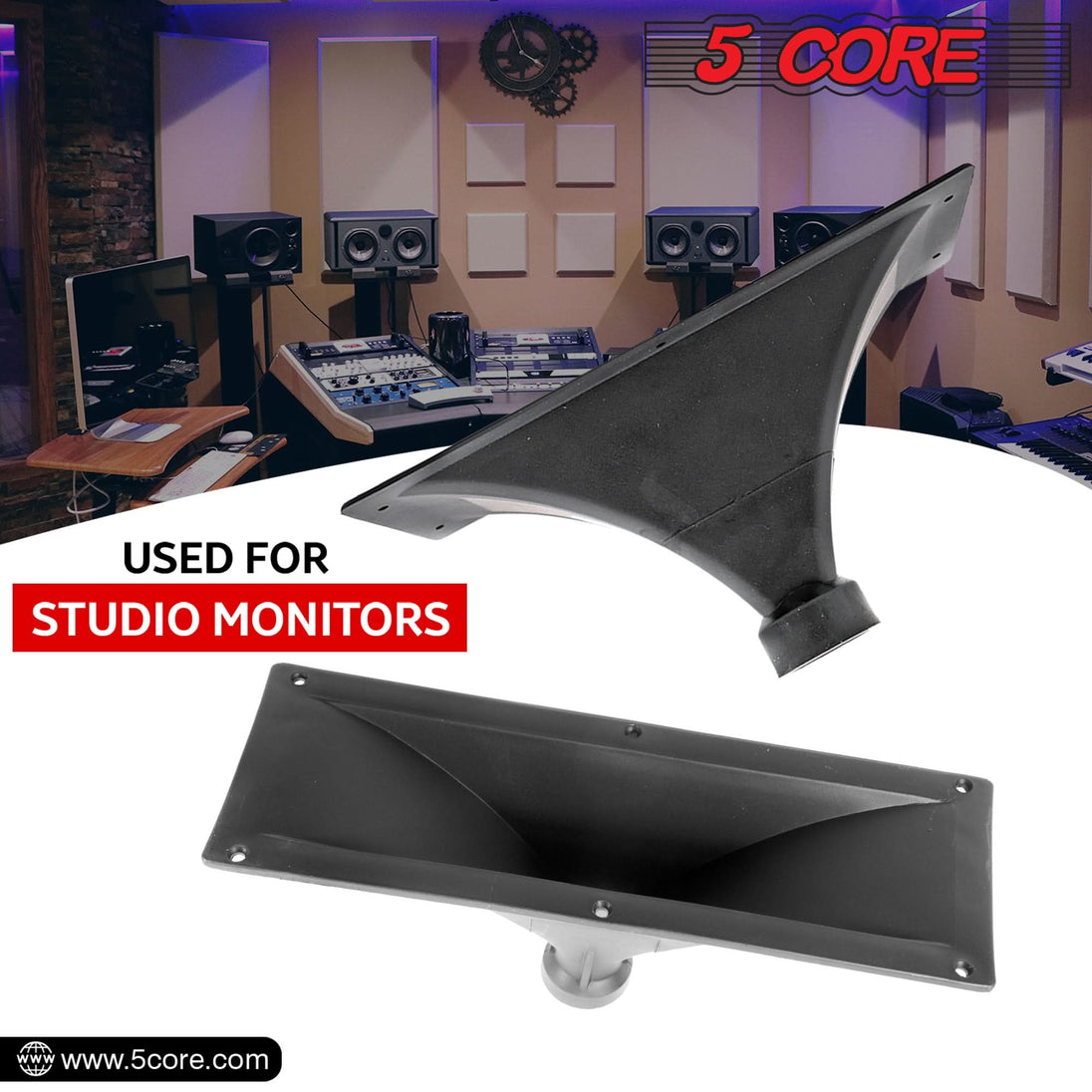 5Core plastic horn ideal for custom speaker box installations