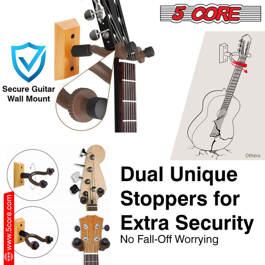 Universal 5Core guitar hook compatible with various guitar types