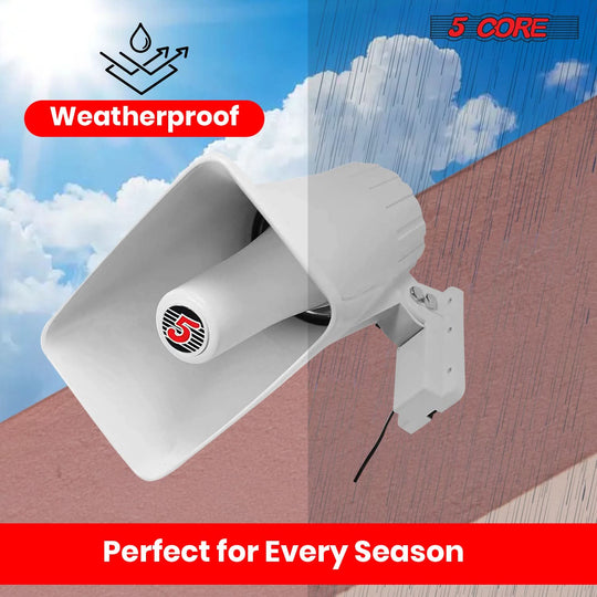 5Core 8 ohm PA horn speaker, 8 x 5 inch, 65W, loud siren audio, for indoor and outdoor PA systems