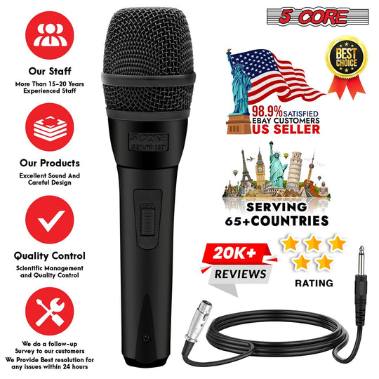 5Core dynamic mic with XLR connection for rich vocal tones