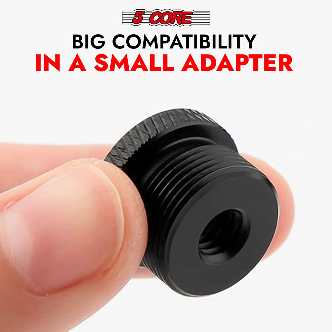 Durable mic stand adapters converting 5/8 male thread to 3/8 female