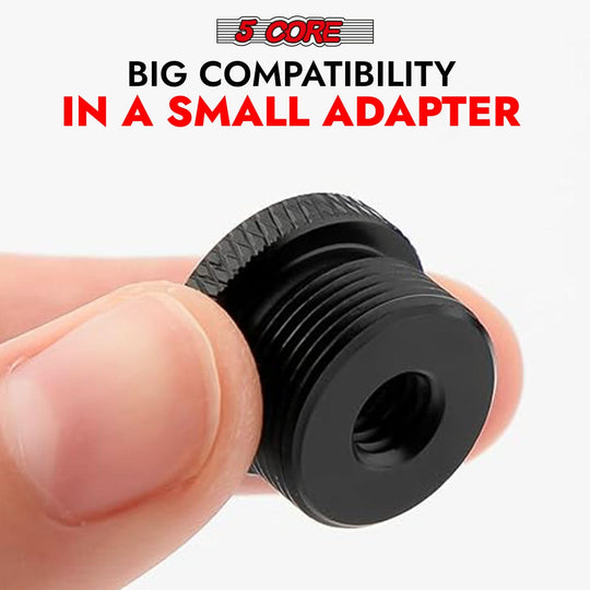 Durable mic stand adapters converting 5/8 male thread to 3/8 female