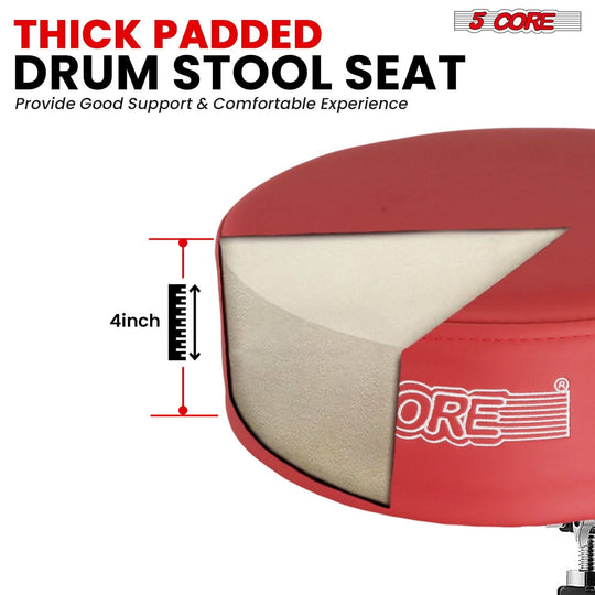 Super stable drummer throne designed for maximum support and comfort during intense drumming sessions
