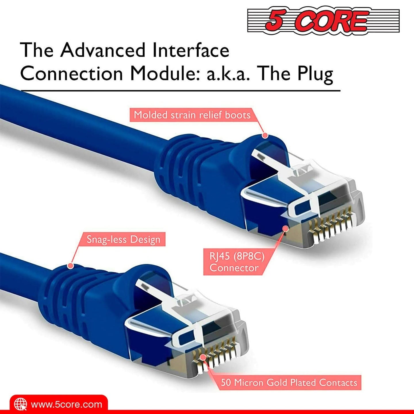 10Ft ethernet cable Rj45 plug for good internet connection