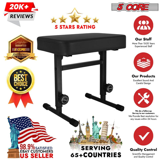 A high-quality keyboard bench designed for comfort and durability, offering a stable seat and adjustable height for optimal playing posture