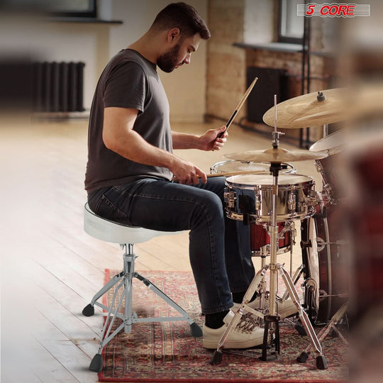 Padded saddle drum throne for adults and kids