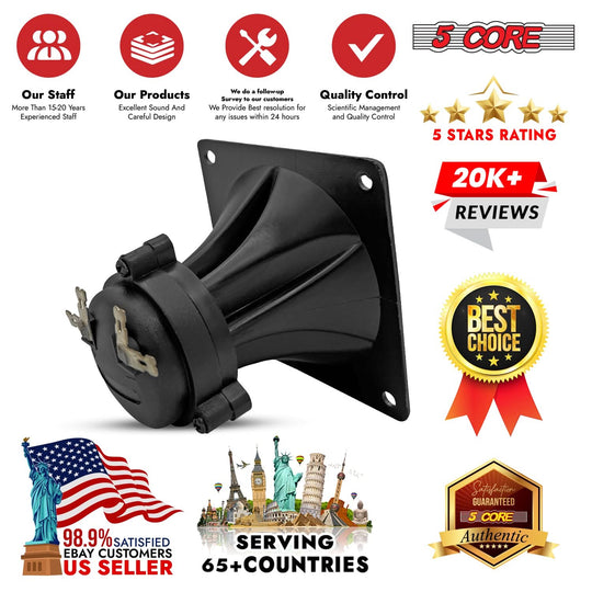 40W square tweeter for enhanced audio clarity
