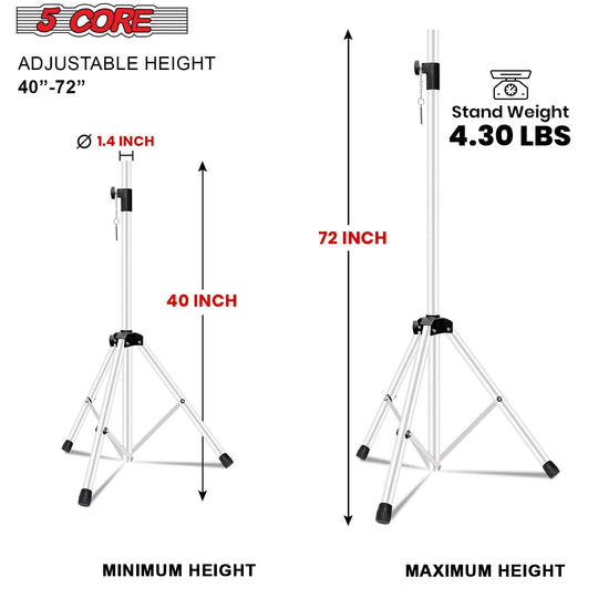 Stable 72 inch speaker stand in white for events and studios