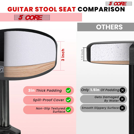 5Core drum throne with non-slip base for stability