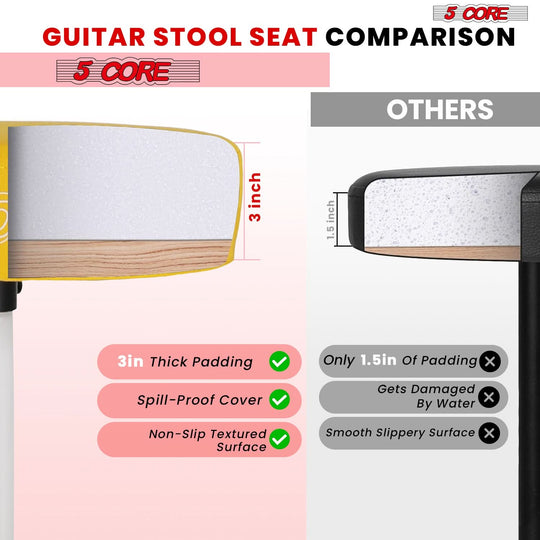 Upgraded drumming stool with enhanced comfort, stability, and adjustable height for professional use