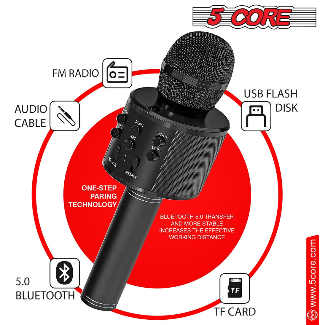 Wireless Microfono for Karaoke Singing