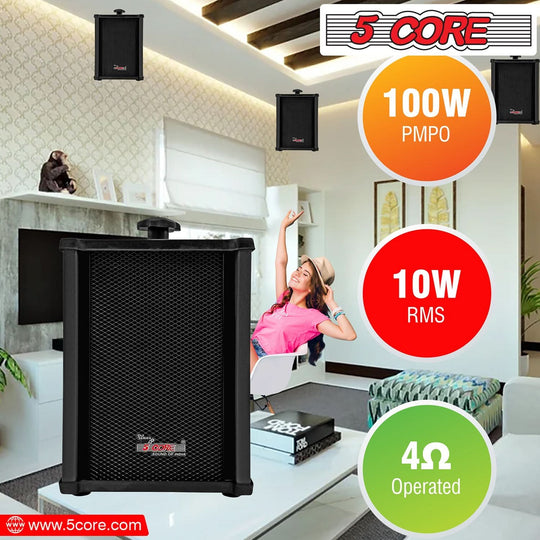 5Core industrial grade PA system, 4000W outdoor and indoor paging kit with 32 wall speakers
