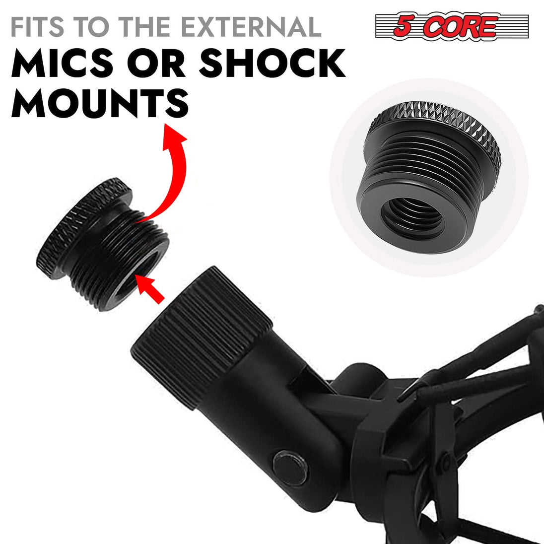 Mic stand thread converters, 12 pieces 5/8 male to 3/8 female