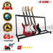 Double guitar stand and guitar floor stand with bass accessories for organized guitar storage.