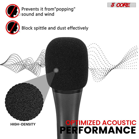 5Core soft foam mic cover, windproof sponge for handheld microphone protection