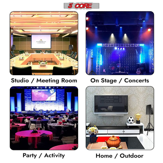 Reliable 5Core DJ speaker pole stand with orange details for visibility
