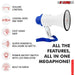 Small megaphone, blowhorn with siren, and mini bullhorn for outdoor use.