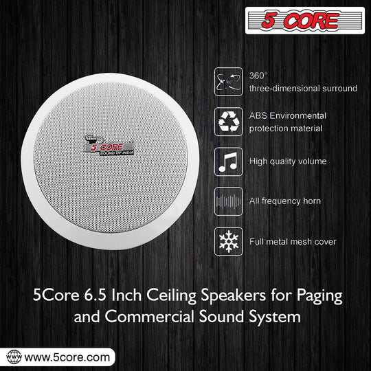 5 Core 6.5 inch Ceiling Speaker 60W Peak 2-Way