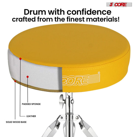 5Core adjustable stool designed for drumming practice and comfort