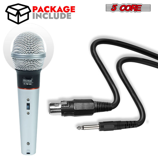 5Core handheld dynamic microphone with XLR output for studio and karaoke use